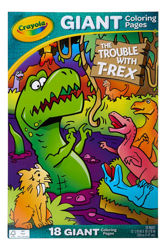 18 Giant Coloring Pag Trex, De Crayola Libros Infantiles. Crayola Libros De Colorear, Vol. 1. Editorial Crayola, Tapa Blanda En Inglés, 2025