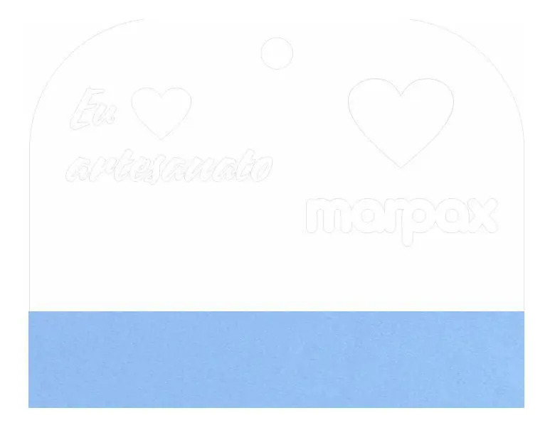 Espátula Para Artesanato 07cm Com Feltro Azul Marpax