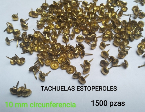 Imagen 3 de 3 de Tachuelas Estoperoles Doradas Y Bronce