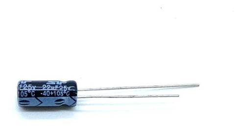 Kit Com 100 Pçs - Capacitor El. 22uf 25v Radial 105º 5x12mm