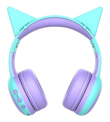 Auriculares Orejas De Gato Bluetooth Limitador Volumen Niños