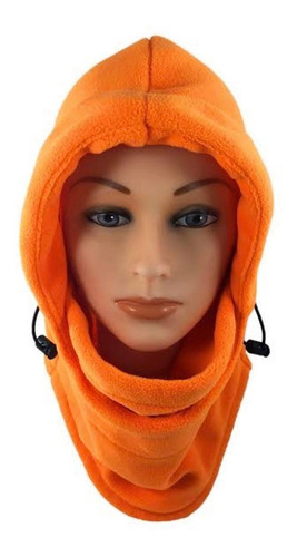 Imagen 3 de 3 de Mascara Termica Balaclava Naranja 6en1 Bufanda Moto Frio