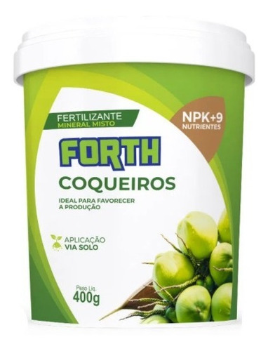 Adubo Fertilizante Forth Coqueiros 400g Alta Produção