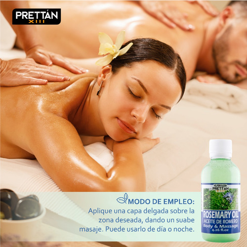Aceite Spa Prettan Xiii Para Masaje Corporal De Romero 126ml