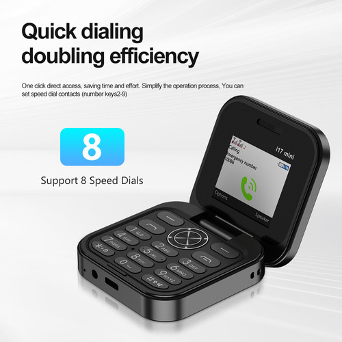 P Nuevo Teléfono Móvil Plegable Servo I17 Mini Dual Sim 2 G