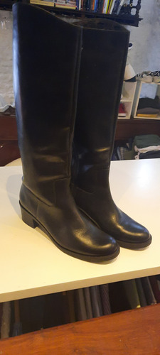 Botas De Vestir Cuero Negro Altas 