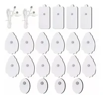 Comprar 20 Parches De Electroestimulación + 2 Cables De Electrodos Para Electroestimulador Tens General Electrodos electroestimulacion Ems Parche de electrodo: 10*5 cm 7*5 cm, 4*3 cm 2 cables de 1,5 m