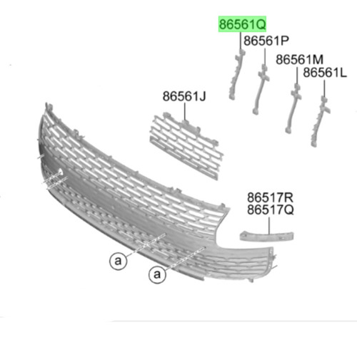 Soporte Parachoques Del 5 Original Hyundai Creta 2020 2024