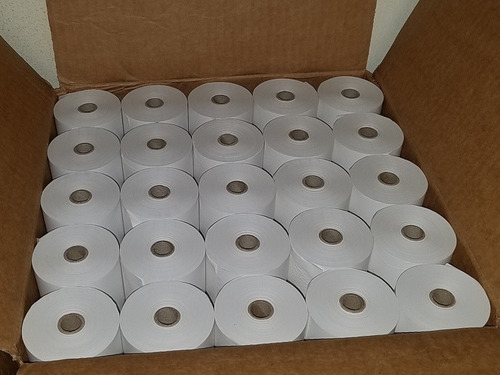 Imagen 4 de 4 de Rollos Termicos Impresora Fiscales 80x65 Caja De 50 Rollos