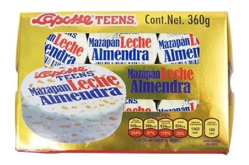 Imagen 1 de 3 de Mazapan Leche Y Almendras Laposse 18 Pzas