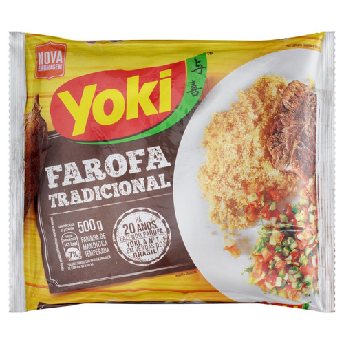 Farofa de Mandioca Tradicional Yoki Pacote 500g