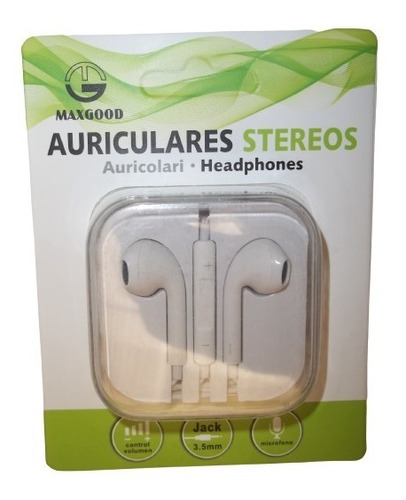 Auricular Manos Libres Caja Acrilico Blancos Maxgood