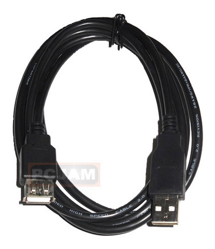Cable Extensión Usb 2.0 Macho Hembra 1.8 Metros Color Negro