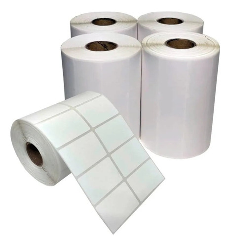 1 Rolo Etiqueta Adesiva Térmica Full 40x25 Mm 2 Colunas Cor Branco Desenho Impresso N/a