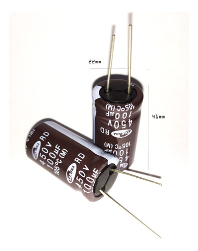 Condensador Electrolítico Radial 100uf 450v 