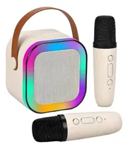 Comprar Mini Parlante Bluetooth Karaoke Con 2 Micrófonos Inalámbrico