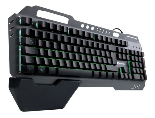 Teclado Gamer Armor Multimidia Led 7 Cores Apoio Pulso Gt500 Cor de teclado Preto Idioma Português Brasil