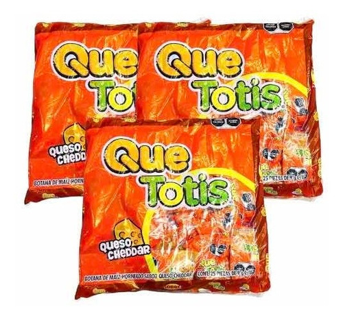 Que Totis Queso Cheddar Botana 100 Pz De 9 G C/u