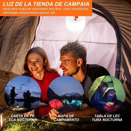 Luz De Emergencia Solar Recargable Usb For Campamento
