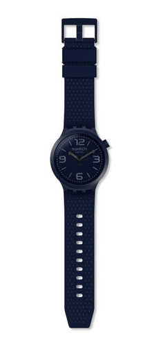 Reloj Swatch So27n100 Con Malla De Caucho Azul Marino