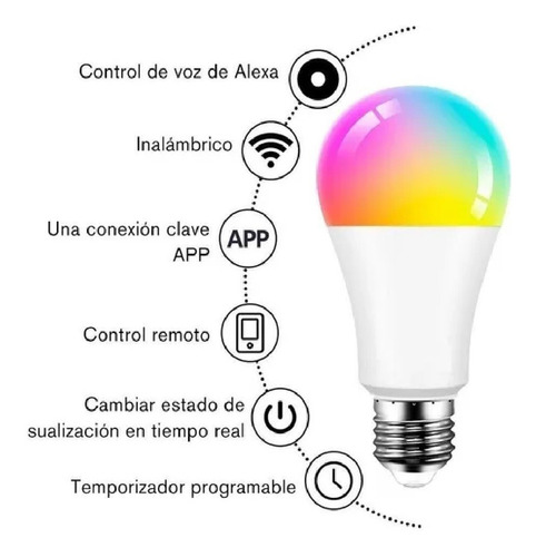Ampolleta Wifi Smart 7 W Bulb Alexa Google / Crisol Tecno