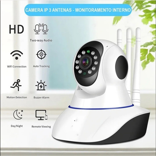 Câmera Robozinho Segurança Wi-fi 3 Antenas Kit 4 Câmeras
