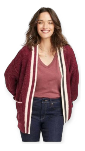 Cárdigan Mujer Suéter Ensamble Tejido Universal Thread