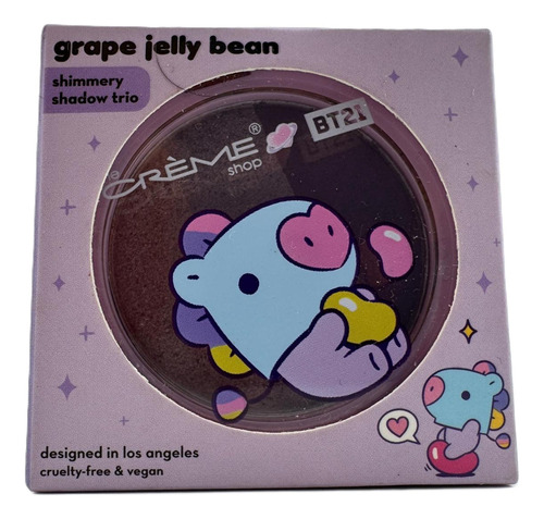 Sombra Para Ojos Polvo Compacto The Creme Shop Shadow Trio Grape Jelly Bean