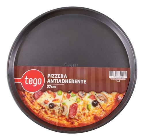 Pizzera Teflon Antiadherente 36 Cm Molde - Sheshu Home Color Negro