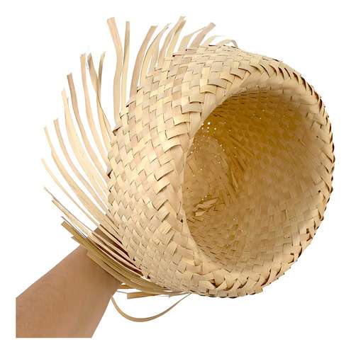 Chapéu De Palha Desfiado Infantil Festa Junina Kit Com 10