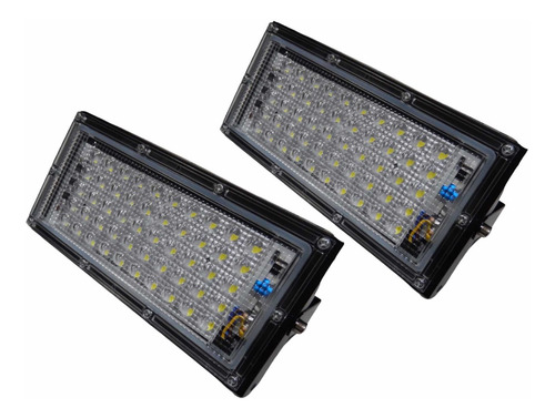 Set 2x Lámparas Reflector Para Uso Exterior Led 110v 50w 6k