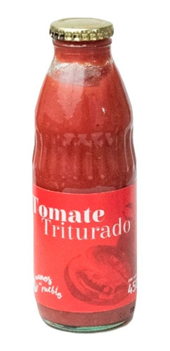 Imagen 1 de 9 de Tomate Triturado 450 Grs Manos Del Pueblo. Mendoza. Pack X 6