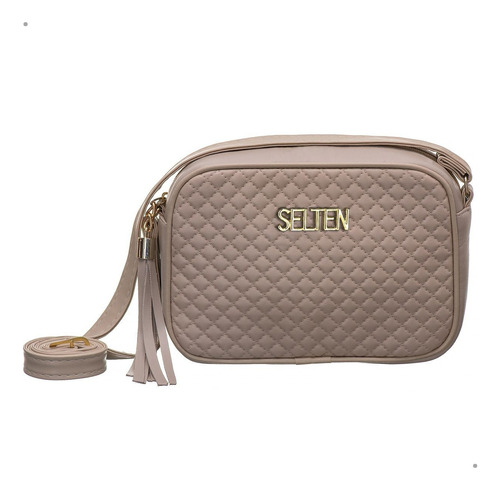 Bolsa Mini Bag Pequena Feminina Alça Lateral Selten Cor Creme