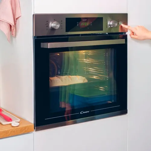 Horno De Empotrar Candy Fcts896x Wifi 70 Lt Vapor Añadido Color Gris