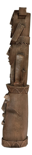 Estatua Tiki Totem Pole Con Acabado De Madera Sintética