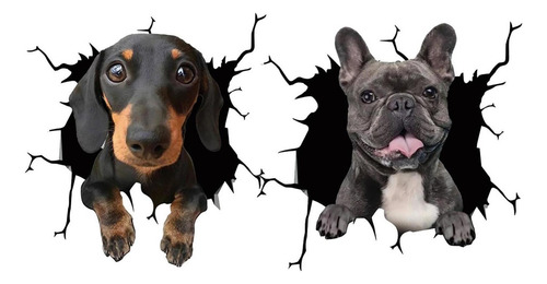 . Pegatinas For Perros 3d De 2 Piezas Pegatinas For Perros