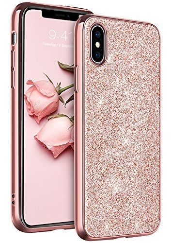 Yinlai iPhone XS Case iPhone X Case, Glitter Slim Sleek Shin