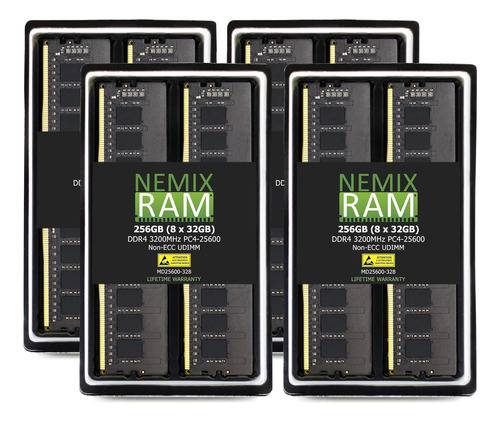 Nemix Ram 256 Gb (8 X 32 Gb) Ddrpc Actualización Memoria Pc