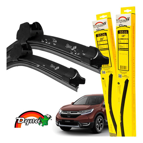 Kit Limpador Parabrisas Honda Cr-v 2018 A 2021 Dyna Original