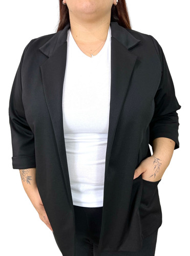 Blazer De Crep Liso - Lenna - Dama