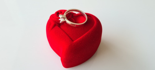 Imagen 4 de 6 de Anillo Solitario Compromiso Plata 925 Con Oro 18k