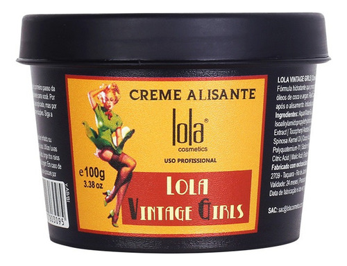 Lola Vintage Girls Mascara Crema Alisante Anti Frizz X 100gr