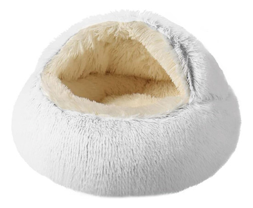 Cama Redonda Suave Para Gatos Y Perros Pequeños Café