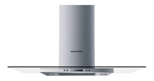 Exaustor Depurador de Cozinha Brastemp BAV10 aço inoxidável e vidro ilha 70cm x 100cm inox 110V