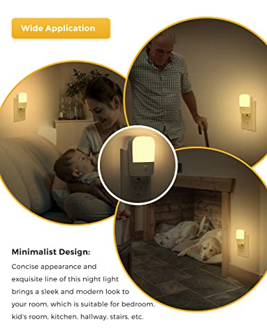 Paquete De 2 Luces Nocturnas Enchufables A La Pared, Luz Noc