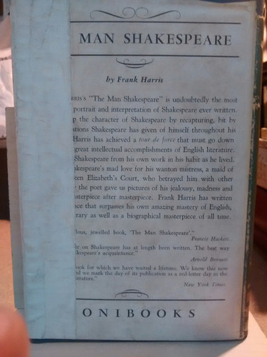 The Man Shakespeare - Frank Harris - Bonibooks