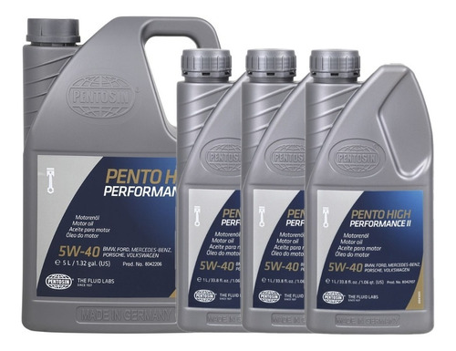 Aceite Motor Pentosin 5w40 100% Sintetico, 8 Lt