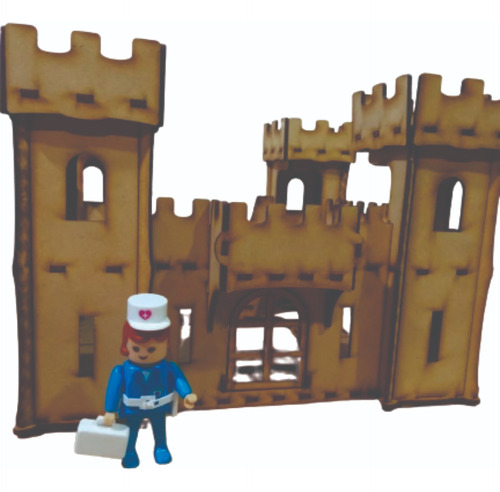 Castillo Medieval Tamaño Playmobil (28x29x21)