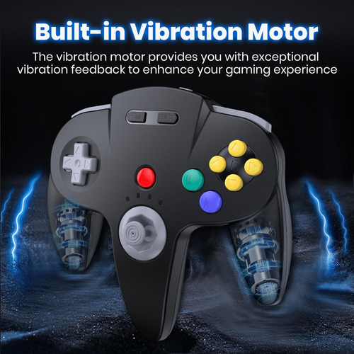 2 Pack Controlador N64 De Conmutador Inalámbrico De 2,4 Ghz,