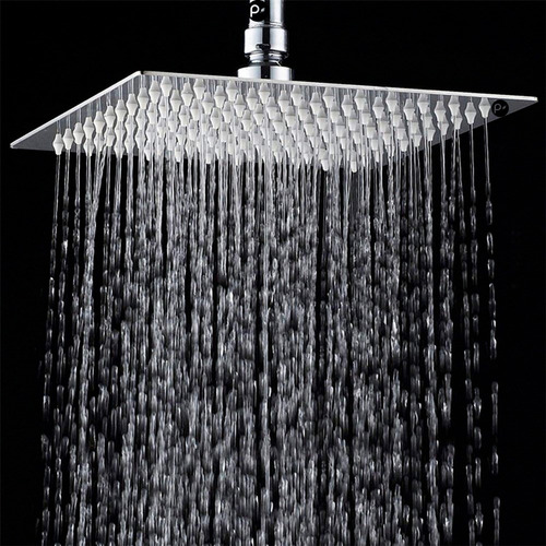 Regadera Metálica Cuadrada 25 Cms Cromo Alta Calidad Orienta